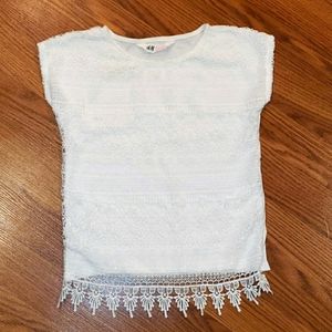 H&M White Lace Top (Size US 4-6Y)